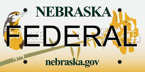 FEDERAL Nebraska License Plate