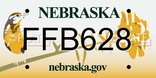 FFB628 Nebraska License Plate