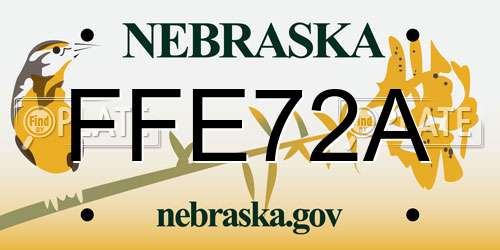 FFE72A Nebraska License Plate