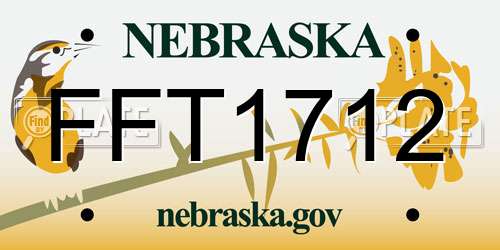 FFT1712 Nebraska License Plate