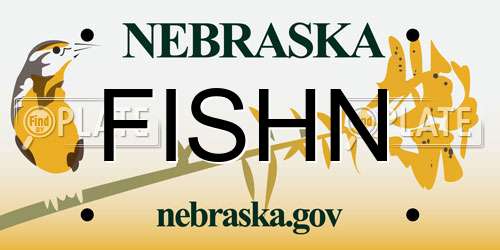 FISHN Nebraska License Plate