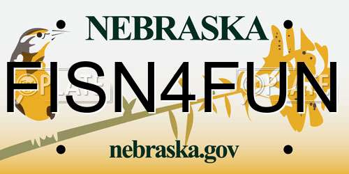 FISN4FUN Nebraska License Plate