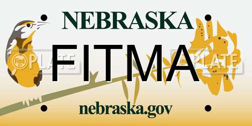 FITMA Nebraska License Plate