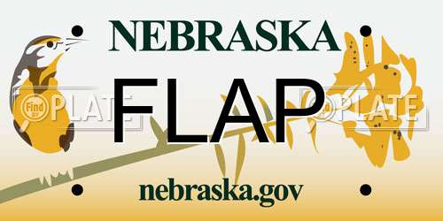 FLAP Nebraska License Plate