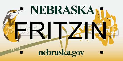 FRITZIN Nebraska License Plate