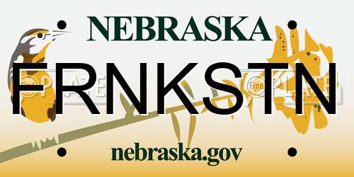 FRNKSTN Nebraska License Plate