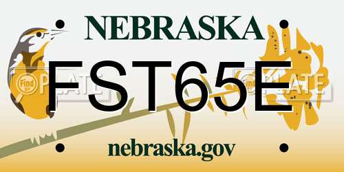FST65E Nebraska License Plate