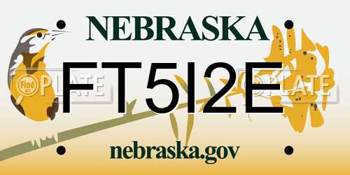 FT5I2E Nebraska License Plate