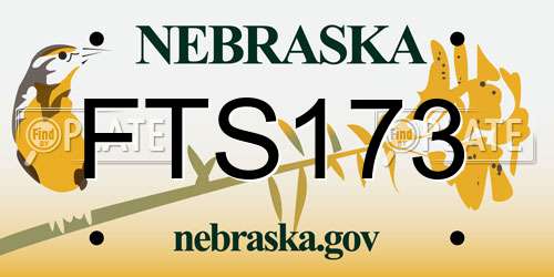 FTS173 Nebraska License Plate