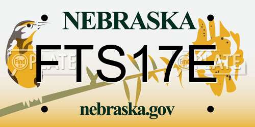 FTS17E Nebraska License Plate