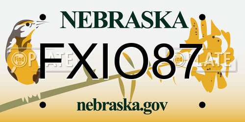 FXIO87 Nebraska License Plate