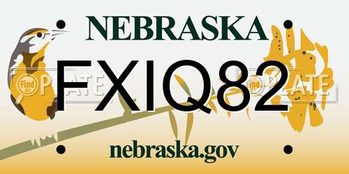 FXIQ82 Nebraska License Plate