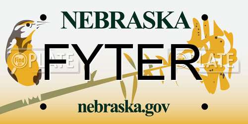 FYTER Nebraska License Plate