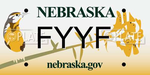 FYYF Nebraska License Plate