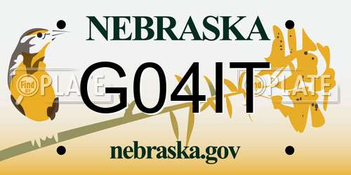 G04IT Nebraska License Plate