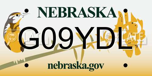 G09YDL Nebraska License Plate