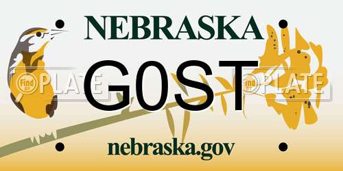 G0ST Nebraska License Plate