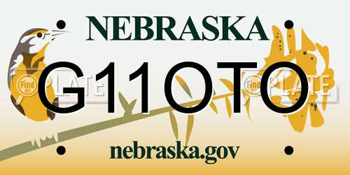 G11OTO Nebraska License Plate