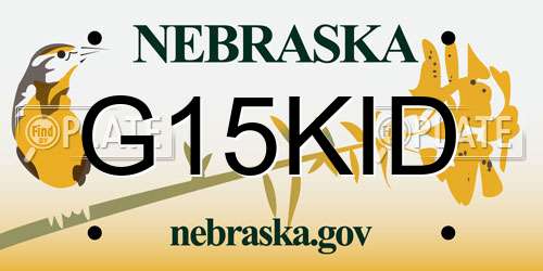 G15KID Nebraska License Plate
