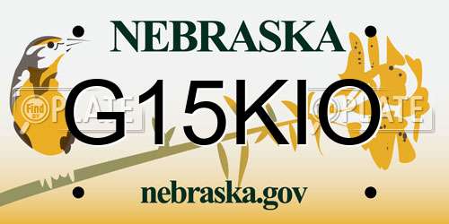 G15KIO Nebraska License Plate