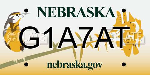 G1A7AT Nebraska License Plate