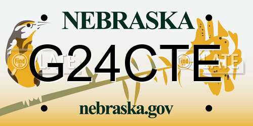 G24CTE Nebraska License Plate