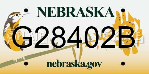 G28402B Nebraska License Plate