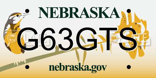 G63GTS Nebraska License Plate