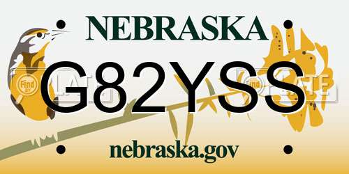 G82YSS Nebraska License Plate
