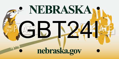 GBT24I Nebraska License Plate