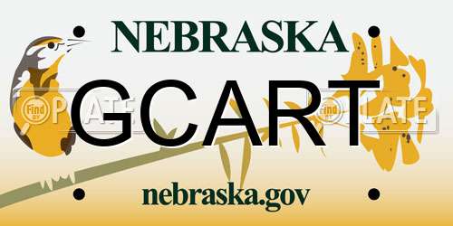 GCART Nebraska License Plate
