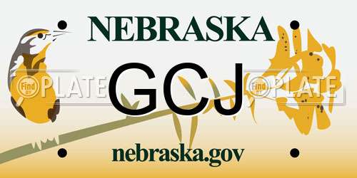 GCJ Nebraska License Plate