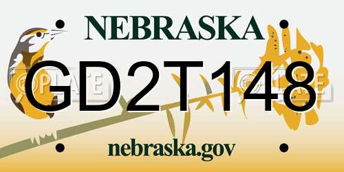 GD2T148 Nebraska License Plate