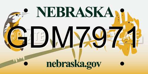 GDM7971 Nebraska License Plate