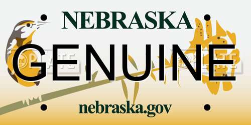 GENUINE Nebraska License Plate
