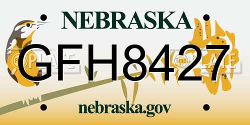 GFH8427 Nebraska License Plate