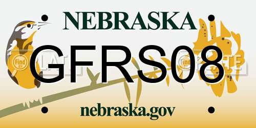 GFRS08 Nebraska License Plate