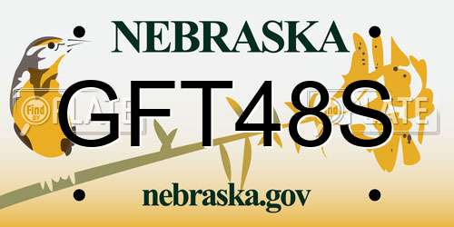 GFT48S Nebraska License Plate