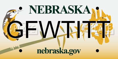 GFWTITT Nebraska License Plate