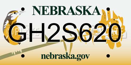 GH2S620 Nebraska License Plate
