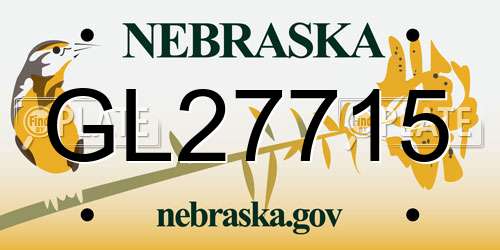 GL27715 Nebraska License Plate