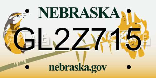 GL2Z715 Nebraska License Plate