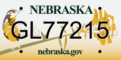 GL77215 Nebraska License Plate
