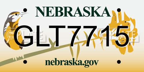 GLT7715 Nebraska License Plate