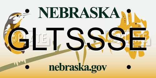 GLTSSSE Nebraska License Plate