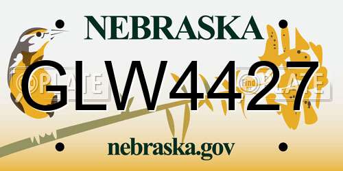 GLW4427 Nebraska License Plate