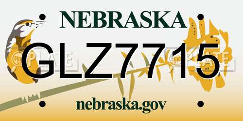 GLZ7715 Nebraska License Plate