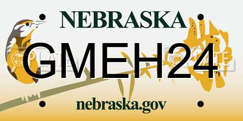 GMEH24 Nebraska License Plate