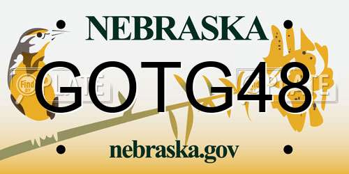 GOTG48 Nebraska License Plate