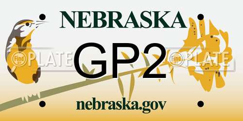 GP2 Nebraska License Plate